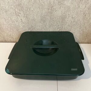 Coleman Forest Green Square in Cooking Pan dish with lid new